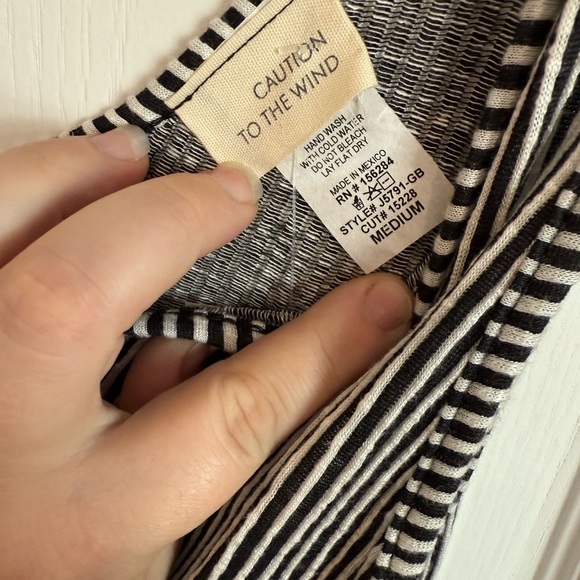 Caution To The Wind Monochrome Striped Dress - Picture 3 of 5